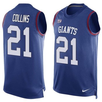 Giants #21 Landon Collins Royal Blue Team Color Men's Stitched NFL Limited Tank Top Jersey
