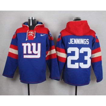 Giants #23 Rashad Jennings Royal Blue Player Pullover NFL Hoodie Giants #23 Rashad Jennings Royal Blue Player Pullover NFL Hoodie