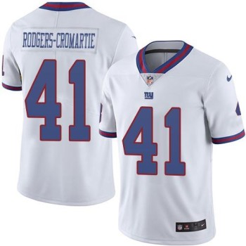 Giants #41 Dominique Rodgers-Cromartie White Men's Stitched NFL Limited Rush Jersey