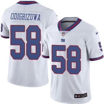 Giants #58 Owa Odighizuwa White Men's Stitched NFL Limited Rush Jersey