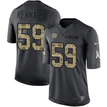 Giants #59 Devon Kennard Black Men's Stitched NFL Limited 2016 Salute to Service Jersey