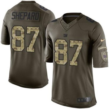 Giants #87 Sterling Shepard Green Men's Stitched NFL Limited Salute to Service Jersey