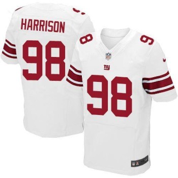 Giants #98 Damon Harrison White Men's Stitched NFL Elite Jersey