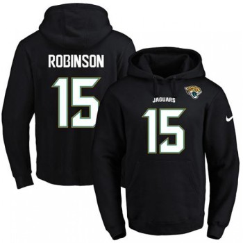 Jaguars #15 Allen Robinson Black Name & Number Pullover NFL Hoodie