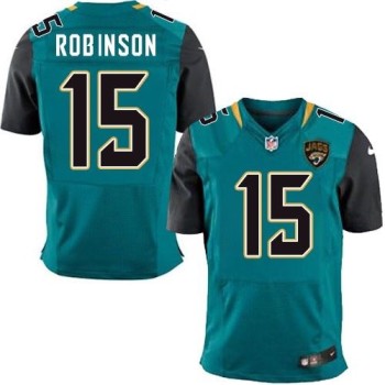 Jaguars #15 Allen Robinson Teal Green Team Color Men's Stitched NFL Elite Jersey Jaguars #15 Allen Robinson Teal Green Team Color Men's Stitched NFL Elite Jersey