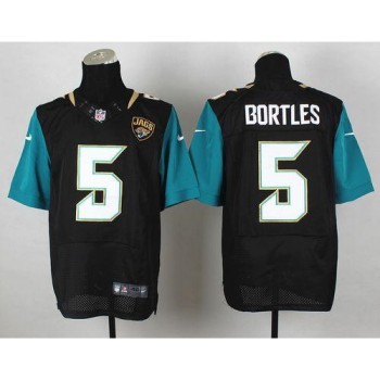 Jaguars #5 Blake Bortles Black Alternate Men's Stitched NFL Elite Jersey