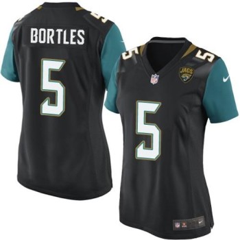 Jaguars #5 Blake Bortles Black Alternate Women's Stitched NFL Elite Jersey Jaguars #5 Blake Bortles Black Alternate Women's Stitched NFL Elite Jersey
