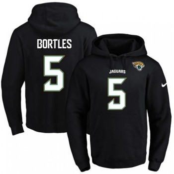 Jaguars #5 Blake Bortles Black Name & Number Pullover NFL Hoodie Jaguars #5 Blake Bortles Black Name & Number Pullover NFL Hoodie