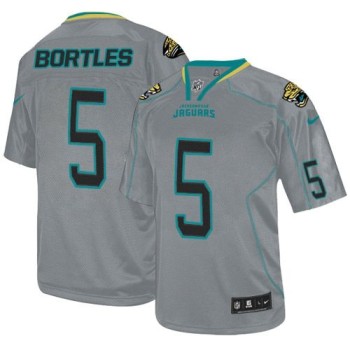 Jaguars #5 Blake Bortles Lights Out Grey Youth Stitched NFL Elite Jersey