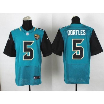 Jaguars #5 Blake Bortles Teal Green Team Color Men's Stitched NFL Elite Jersey Jaguars #5 Blake Bortles Teal Green Team Color Men's Stitched NFL Elite Jersey
