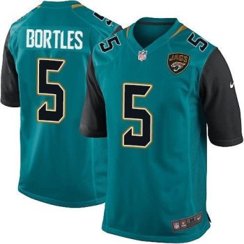 Jaguars #5 Blake Bortles Teal Green Team Color Youth Stitched NFL Elite Jersey