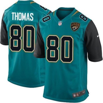 Jaguars #80 Julius Thomas Teal Green Team Color Youth Stitched NFL Elite Jersey