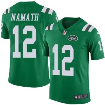 Jets #12 Joe Namath Green Men's Stitched NFL Elite Rush Jersey Jets #12 Joe Namath Green Men's Stitched NFL Elite Rush Jersey
