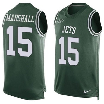 Jets #15 Brandon Marshall Green Team Color Men's Stitched NFL Limited Tank Top Jersey Jets #15 Brandon Marshall Green Team Color Men's Stitched NFL Limited Tank Top Jersey
