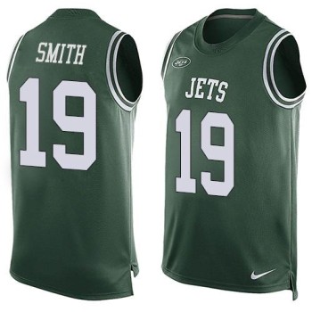 Jets #19 Devin Smith Green Team Color Men's Stitched NFL Limited Tank Top Jersey Jets #19 Devin Smith Green Team Color Men's Stitched NFL Limited Tank Top Jersey