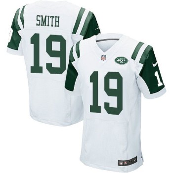 Jets #19 Devin Smith White Men's Stitched NFL Elite Jersey Jets #19 Devin Smith White Men's Stitched NFL Elite Jersey