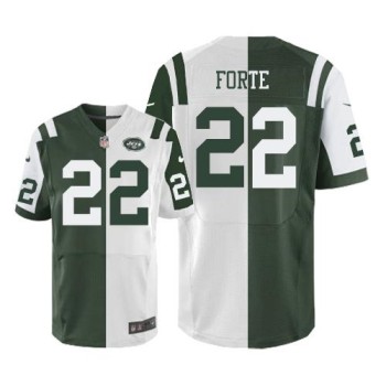 Jets #22 Matt Forte Green/White Men's Stitched NFL Elite Split Jersey Jets #22 Matt Forte Green/White Men's Stitched NFL Elite Split Jersey