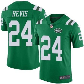 Jets #24 Darrelle Revis Green Men's Stitched NFL Elite Rush Jersey Jets #24 Darrelle Revis Green Men's Stitched NFL Elite Rush Jersey
