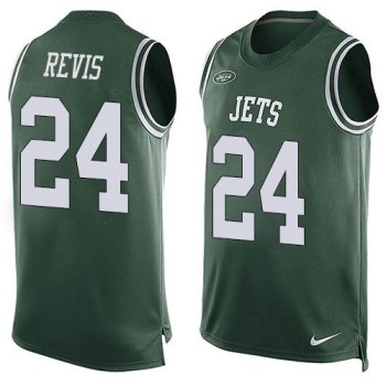Jets #24 Darrelle Revis Green Team Color Men's Stitched NFL Limited Tank Top Jersey Jets #24 Darrelle Revis Green Team Color Men's Stitched NFL Limited Tank Top Jersey