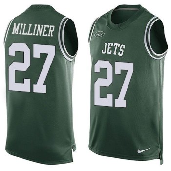 Jets #27 Dee Milliner Green Team Color Men's Stitched NFL Limited Tank Top Jersey Jets #27 Dee Milliner Green Team Color Men's Stitched NFL Limited Tank Top Jersey