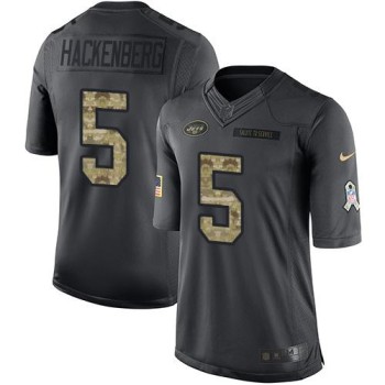 Jets #5 Christian Hackenberg Black Men's Stitched NFL Limited 2016 Salute to Service Jersey Jets #5 Christian Hackenberg Black Men's Stitched NFL Limited 2016 Salute to Service Jersey