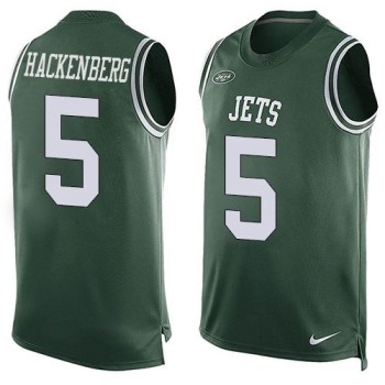 Jets #5 Christian Hackenberg Green Team Color Men's Stitched NFL Limited Tank Top Jersey Jets #5 Christian Hackenberg Green Team Color Men's Stitched NFL Limited Tank Top Jersey