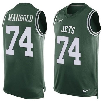 Jets #74 Nick Mangold Green Team Color Men's Stitched NFL Limited Tank Top Jersey Jets #74 Nick Mangold Green Team Color Men's Stitched NFL Limited Tank Top Jersey