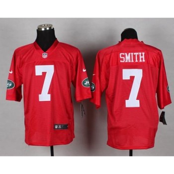 Jets #7 Geno Smith Red Men's Stitched NFL Elite QB Practice Jersey Jets #7 Geno Smith Red Men's Stitched NFL Elite QB Practice Jersey