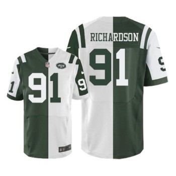 Jets #91 Sheldon Richardson Green/White Men's Stitched NFL Elite Split Jersey Jets #91 Sheldon Richardson Green/White Men's Stitched NFL Elite Split Jersey