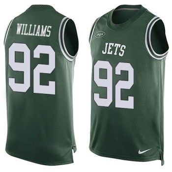Jets #92 Leonard Williams Green Team Color Men's Stitched NFL Limited Tank Top Jersey Jets #92 Leonard Williams Green Team Color Men's Stitched NFL Limited Tank Top Jersey