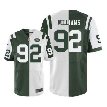 Jets #92 Leonard Williams Green/White Men's Stitched NFL Elite Split Jersey Jets #92 Leonard Williams Green/White Men's Stitched NFL Elite Split Jersey