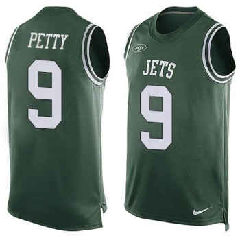 Jets #9 Bryce Petty Green Team Color Men's Stitched NFL Limited Tank Top Jersey Jets #9 Bryce Petty Green Team Color Men's Stitched NFL Limited Tank Top Jersey