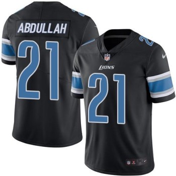 Lions #21 Ameer Abdullah Black Youth Stitched NFL Limited Rush Jersey