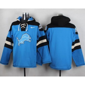 Lions Blank Blue Player Pullover NFL Hoodie Lions Blank Blue Player Pullover NFL Hoodie