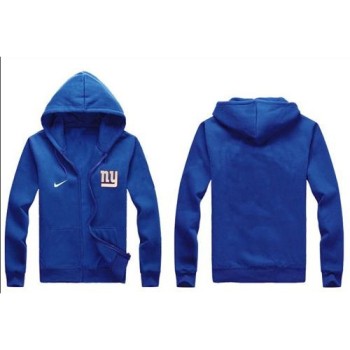 New York Giants Authentic Logo Hoodie Blue