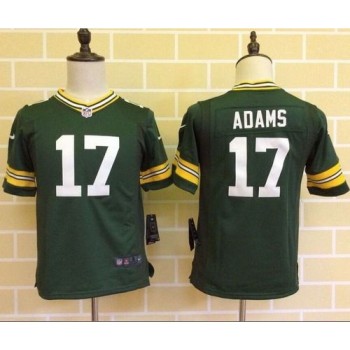 Packers #17 Davante Adams Green Team Color Youth Stitched NFL Elite Jersey