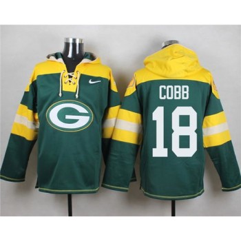 Packers #18 Randall Cobb Green Player Pullover NFL Hoodie Packers #18 Randall Cobb Green Player Pullover NFL Hoodie