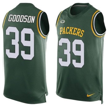 Packers #39 Demetri Goodson Green Team Color Men's Stitched NFL Limited Tank Top Jersey