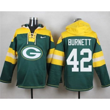 Packers #42 Morgan Burnett Green Player Pullover NFL Hoodie Packers #42 Morgan Burnett Green Player Pullover NFL Hoodie