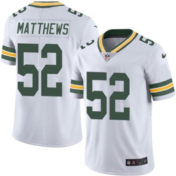 Packers #52 Clay Matthews White Men's Stitched NFL Limited Rush Jersey