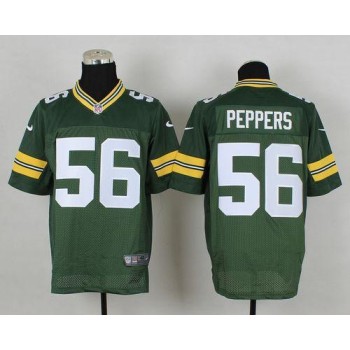 Packers #56 Julius Peppers Green Team Color Men's Stitched NFL Elite Jersey Packers #56 Julius Peppers Green Team Color Men's Stitched NFL Elite Jersey