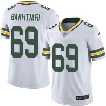 Packers #69 David Bakhtiari White Men's Stitched NFL Limited Rush Jersey