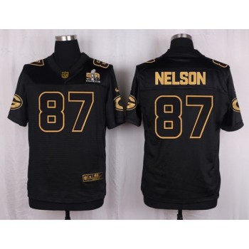 Packers #87 Jordy Nelson Black Men's Stitched NFL Elite Pro Line Gold Collection Jersey Packers #87 Jordy Nelson Black Men's Stitched NFL Elite Pro Line Gold Collection Jersey