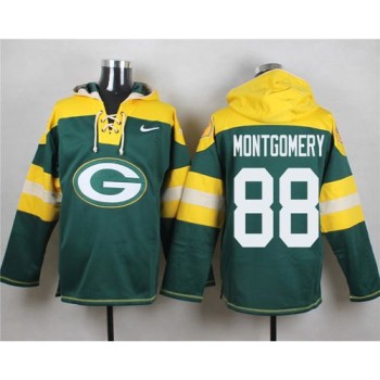 Packers #88 Ty Montgomery Green Player Pullover NFL Hoodie Packers #88 Ty Montgomery Green Player Pullover NFL Hoodie