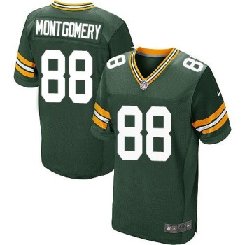 Packers #88 Ty Montgomery Green Team Color Men's Stitched NFL Elite Jersey Packers #88 Ty Montgomery Green Team Color Men's Stitched NFL Elite Jersey