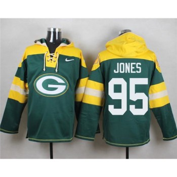 Packers #95 Datone Jones Green Player Pullover NFL Hoodie Packers #95 Datone Jones Green Player Pullover NFL Hoodie