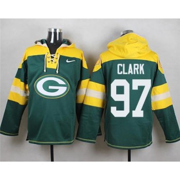 Packers #97 Kenny Clark Green Player Pullover NFL Hoodie Packers #97 Kenny Clark Green Player Pullover NFL Hoodie