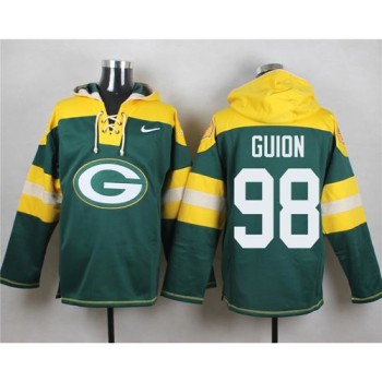 Packers #98 Letroy Guion Green Player Pullover NFL Hoodie Packers #98 Letroy Guion Green Player Pullover NFL Hoodie