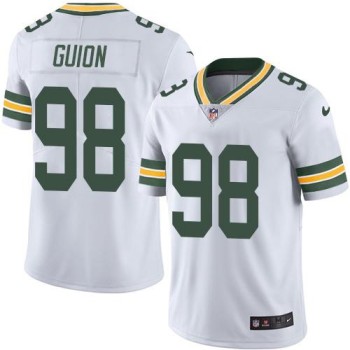 Packers #98 Letroy Guion White Men's Stitched NFL Limited Rush Jersey