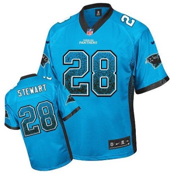 Panthers #28 Jonathan Stewart Blue Alternate Youth Stitched NFL Elite Drift Fashion Jersey